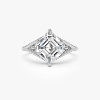 Emerald Pave Engagement Ring – 1 CT Lab Grown Diamond