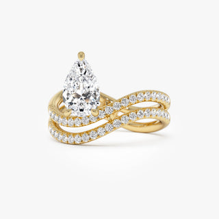 Emerald Pave Engagement Ring – 1 CT Lab Grown Diamond
