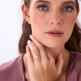 Emerald Pave Engagement Ring – 1 CT Lab Grown Diamond