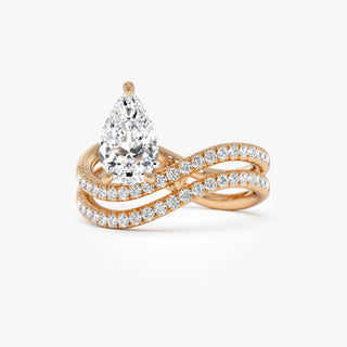 Emerald Pave Engagement Ring – 1 CT Lab Grown Diamond