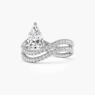 Emerald Pave Engagement Ring – 1 CT Lab Grown Diamond