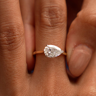 Emerald Pave Engagement Ring – 1 CT Lab Grown Diamond