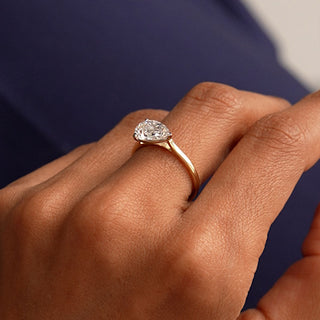 Emerald Pave Engagement Ring – 1 CT Lab Grown Diamond