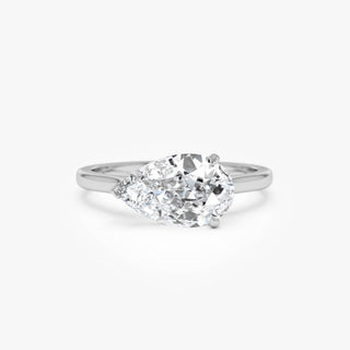 Emerald Pave Engagement Ring – 1 CT Lab Grown Diamond
