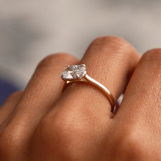 Emerald Pave Engagement Ring – 1 CT Lab Grown Diamond