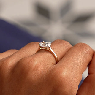 Emerald Pave Engagement Ring – 1 CT Lab Grown Diamond