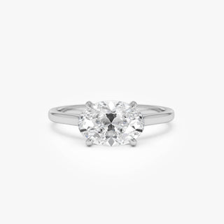 Emerald Pave Engagement Ring – 1 CT Lab Grown Diamond