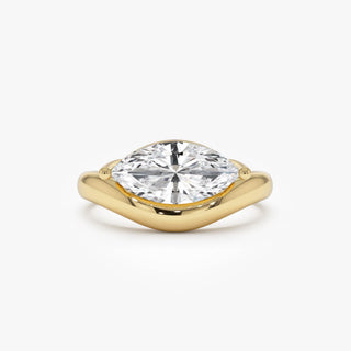 Emerald Pave Engagement Ring – 1 CT Lab Grown Diamond