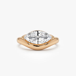 Emerald Pave Engagement Ring – 1 CT Lab Grown Diamond