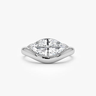 Emerald Pave Engagement Ring – 1 CT Lab Grown Diamond