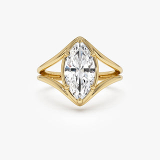 Emerald Pave Engagement Ring – 1 CT Lab Grown Diamond