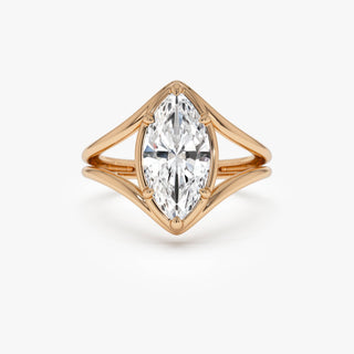 Emerald Pave Engagement Ring – 1 CT Lab Grown Diamond