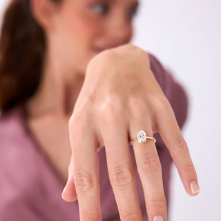 Emerald Pave Engagement Ring – 1 CT Lab Grown Diamond