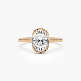 Emerald Pave Engagement Ring – 1 CT Lab Grown Diamond