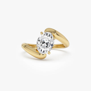 Emerald Pave Engagement Ring – 1 CT Lab Grown Diamond