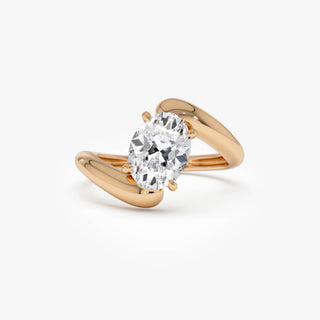 Emerald Pave Engagement Ring – 1 CT Lab Grown Diamond