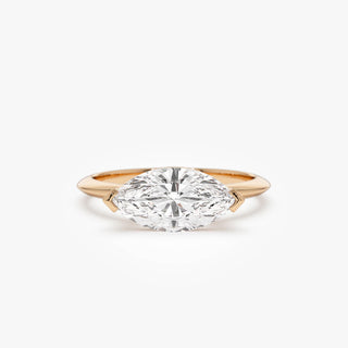 Emerald Pave Engagement Ring – 1 CT Lab Grown Diamond
