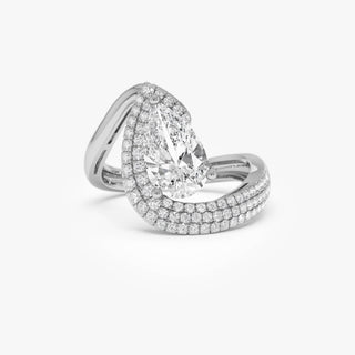 Emerald Pave Engagement Ring – 1 CT Lab Grown Diamond