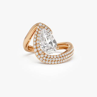Emerald Pave Engagement Ring – 1 CT Lab Grown Diamond