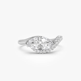 Emerald Pave Engagement Ring – 1 CT Lab Grown Diamond