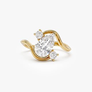 Emerald Pave Engagement Ring – 1 CT Lab Grown Diamond