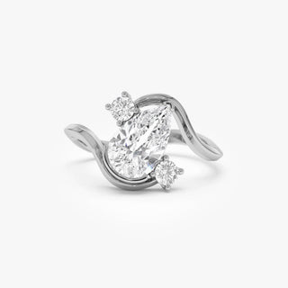 Emerald Pave Engagement Ring – 1 CT Lab Grown Diamond