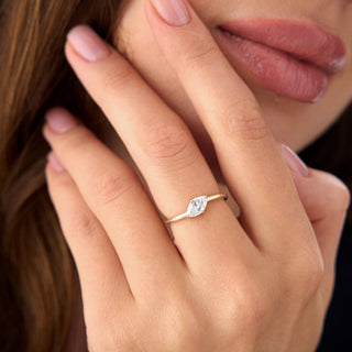 Emerald Pave Engagement Ring – 1 CT Lab Grown Diamond