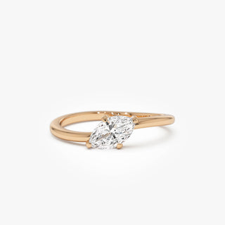 Emerald Pave Engagement Ring – 1 CT Lab Grown Diamond