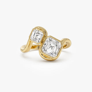 Emerald Pave Engagement Ring – 1 CT Lab Grown Diamond