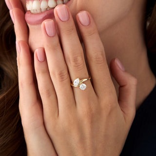 Emerald Pave Engagement Ring – 1 CT Lab Grown Diamond