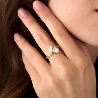 Emerald Pave Engagement Ring – 1 CT Lab Grown Diamond