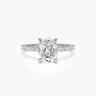 Emerald Pave Engagement Ring – 1 CT Lab Grown Diamond