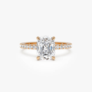 Emerald Pave Engagement Ring – 1 CT Lab Grown Diamond
