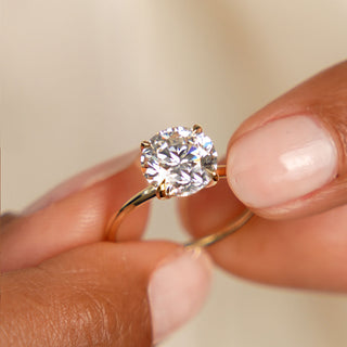 Emerald Pave Engagement Ring – 1 CT Lab Grown Diamond