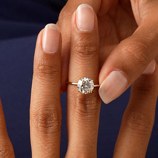 Emerald Pave Engagement Ring – 1 CT Lab Grown Diamond