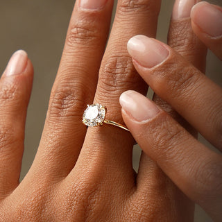 Emerald Pave Engagement Ring – 1 CT Lab Grown Diamond