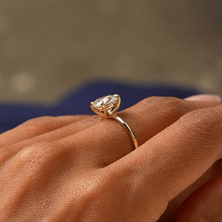 Emerald Pave Engagement Ring – 1 CT Lab Grown Diamond