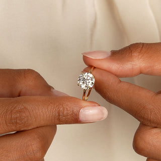 Emerald Pave Engagement Ring – 1 CT Lab Grown Diamond