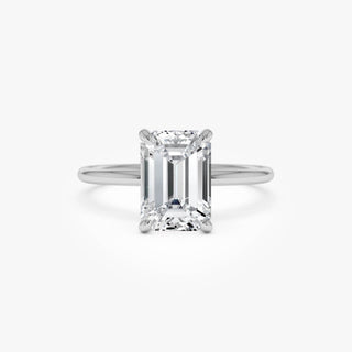 Emerald Pave Engagement Ring – 1 CT Lab Grown Diamond