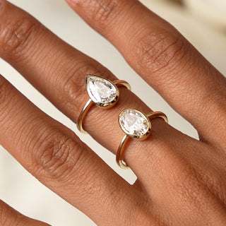 Emerald Pave Engagement Ring – 1 CT Lab Grown Diamond