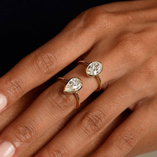 Emerald Pave Engagement Ring – 1 CT Lab Grown Diamond