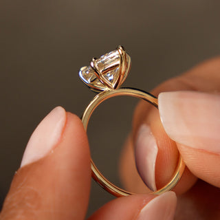 Emerald Pave Engagement Ring – 1 CT Lab Grown Diamond