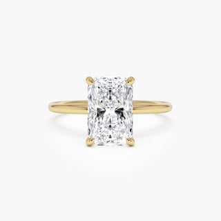 Emerald Pave Engagement Ring – 1 CT Lab Grown Diamond