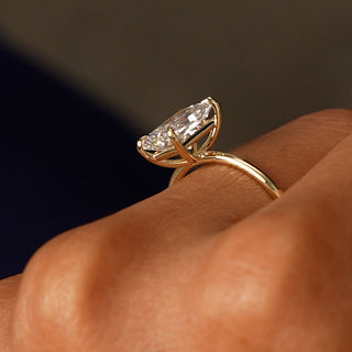 Emerald Pave Engagement Ring – 1 CT Lab Grown Diamond