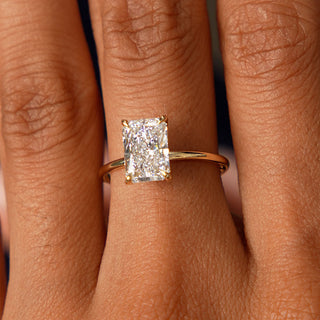 Emerald Pave Engagement Ring – 1 CT Lab Grown Diamond