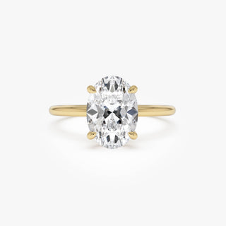 Emerald Pave Engagement Ring – 1 CT Lab Grown Diamond