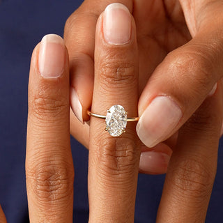 Emerald Pave Engagement Ring – 1 CT Lab Grown Diamond