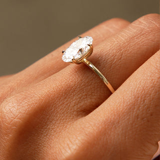 Emerald Pave Engagement Ring – 1 CT Lab Grown Diamond