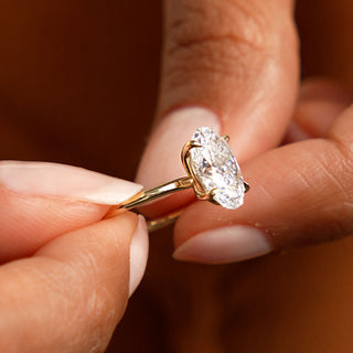 Emerald Pave Engagement Ring – 1 CT Lab Grown Diamond