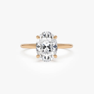 Emerald Pave Engagement Ring – 1 CT Lab Grown Diamond